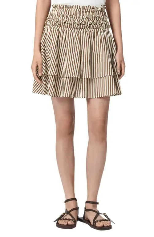 Kali Stripe Miniskirt by AllSaints