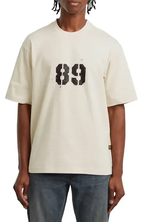 Sprayed 89 Boxy Organic Cotton Graphic T-Shirt by G-STAR