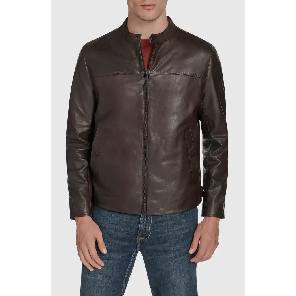 Leather Racer Jacket by Andrew Marc