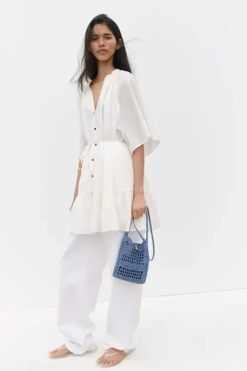 Tie-Belt Shirt Dress by H&M