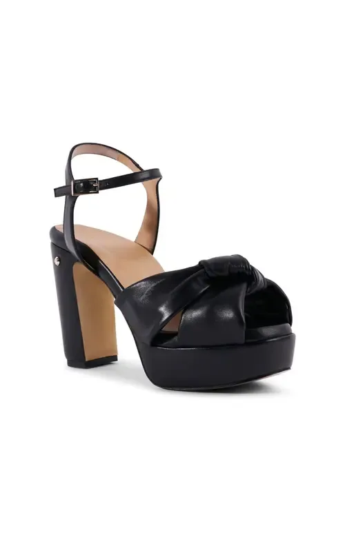 Julie Orthopedic Sandal in Black Leather by Stinaa.J