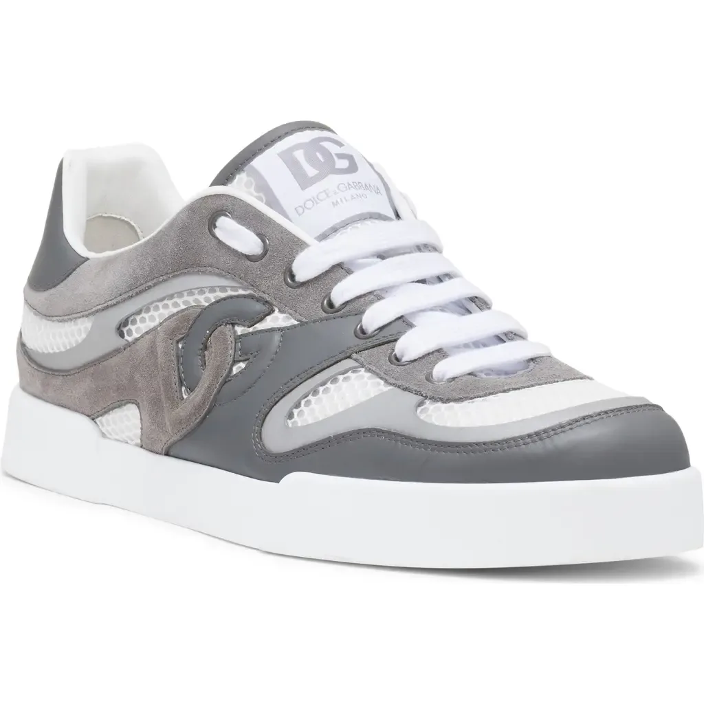 Mesh & Leather Sneaker by Dolce&Gabbana
