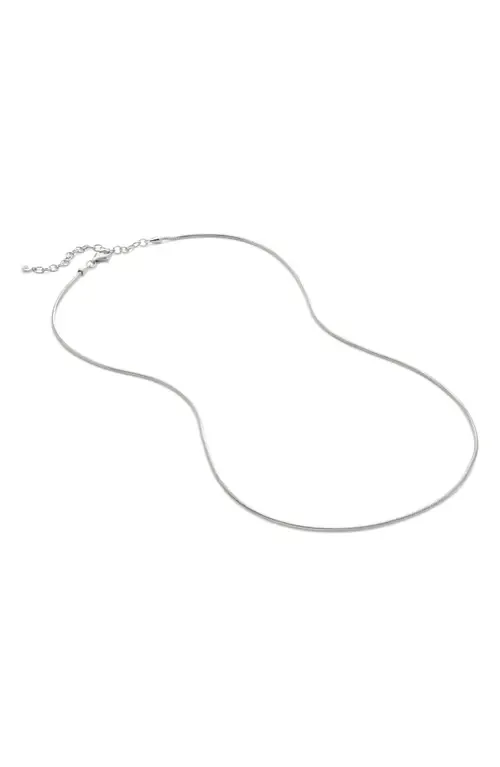 Thin Snake Chain Necklace in Sterling Silver by Monica Vinader