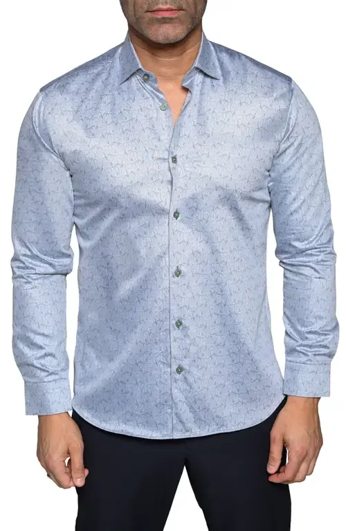 Fibonacci Resistance Contemporary Fit Button-Up Shirt by Maceoo