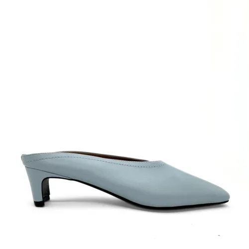 Junie Heeled Leather Mule by Amie Rafa