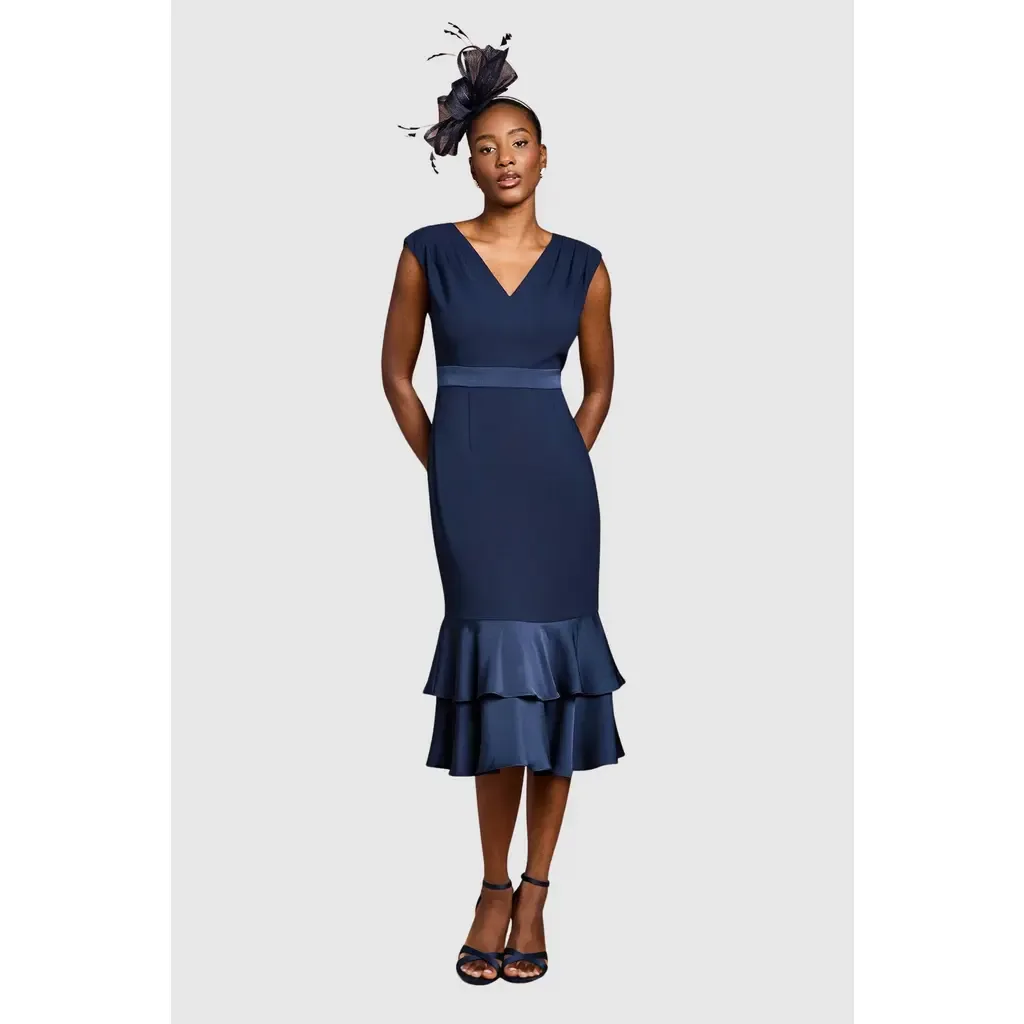 Crepe Peplum Dress by Coast