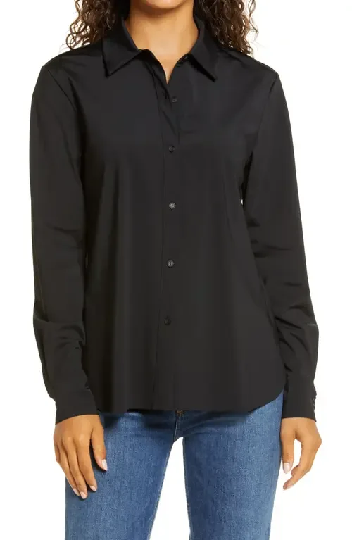 Lyssentials Connie Slim Fit Button-Up Shirt by Lysse