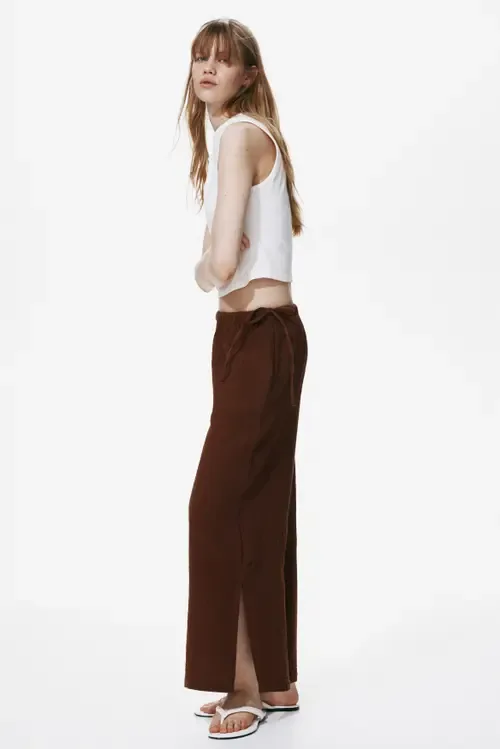 Drawstring-Detail Muslin Pants by H&M