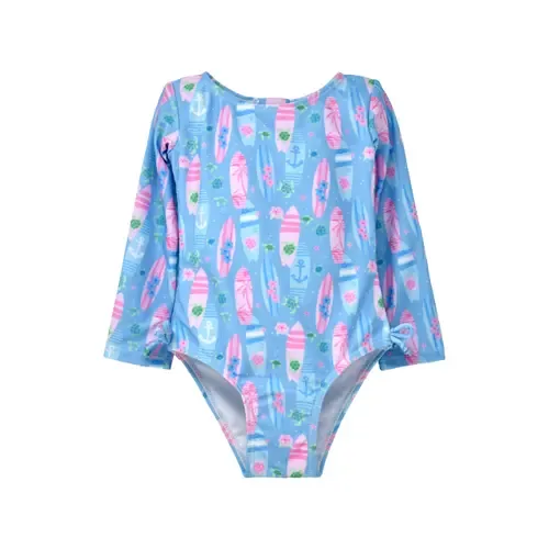 UPF 50+ Charlie Long Sleeve Rash Guard Swimsuit by Flap Happy