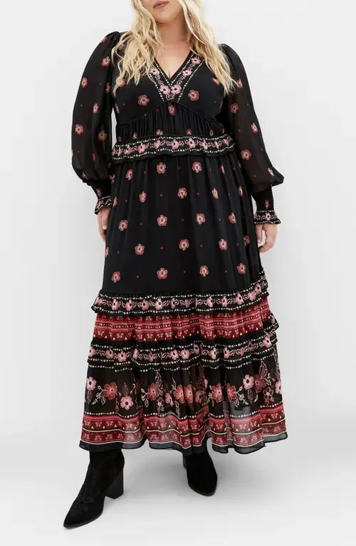 Cameron Long Sleeve Maxi Dress by City Chic