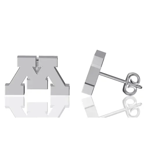 Minnesota Golden Gophers Team Logo Silver Post Earrings by DAYNA DESIGNS
