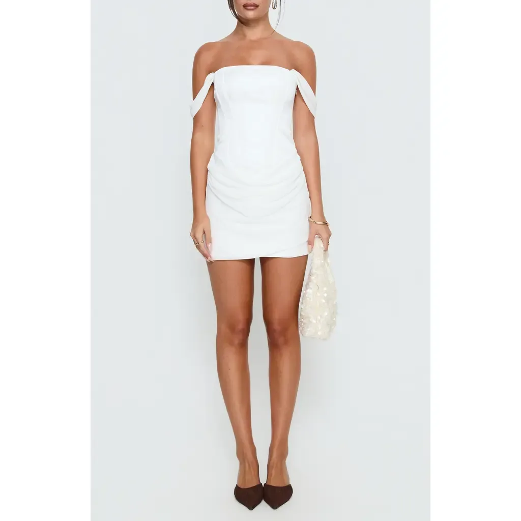 Joslyne Off the Shoulder Corset Minidress by Princess Polly