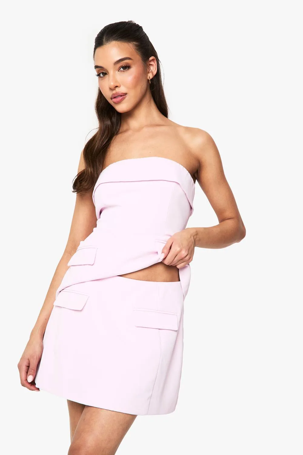 Pocket Detail Tailored Mini Skirt by boohoo