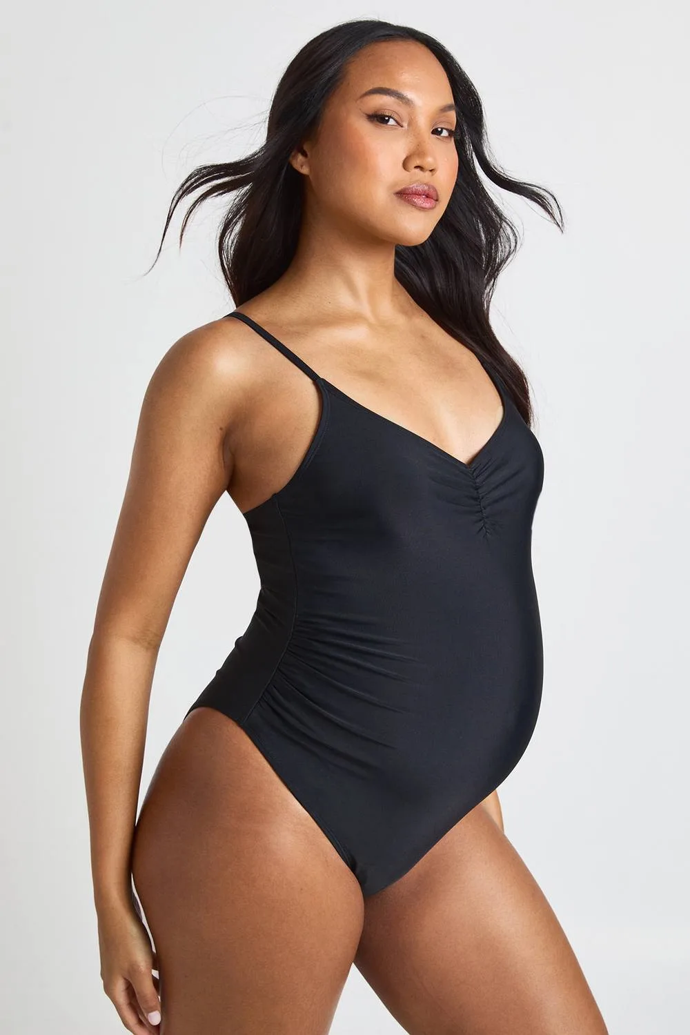 Maternity Ruched Front Swimsuit