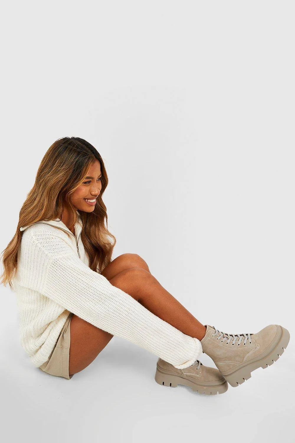 Double Sole Chunky Hiker Boots by boohoo