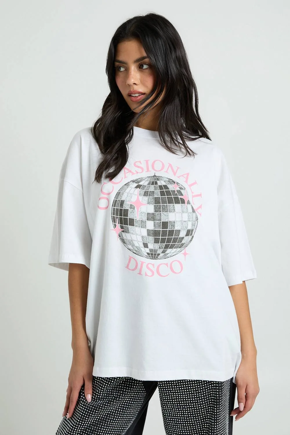 Occasionally Disco Oversized T-Shirt by boohoo