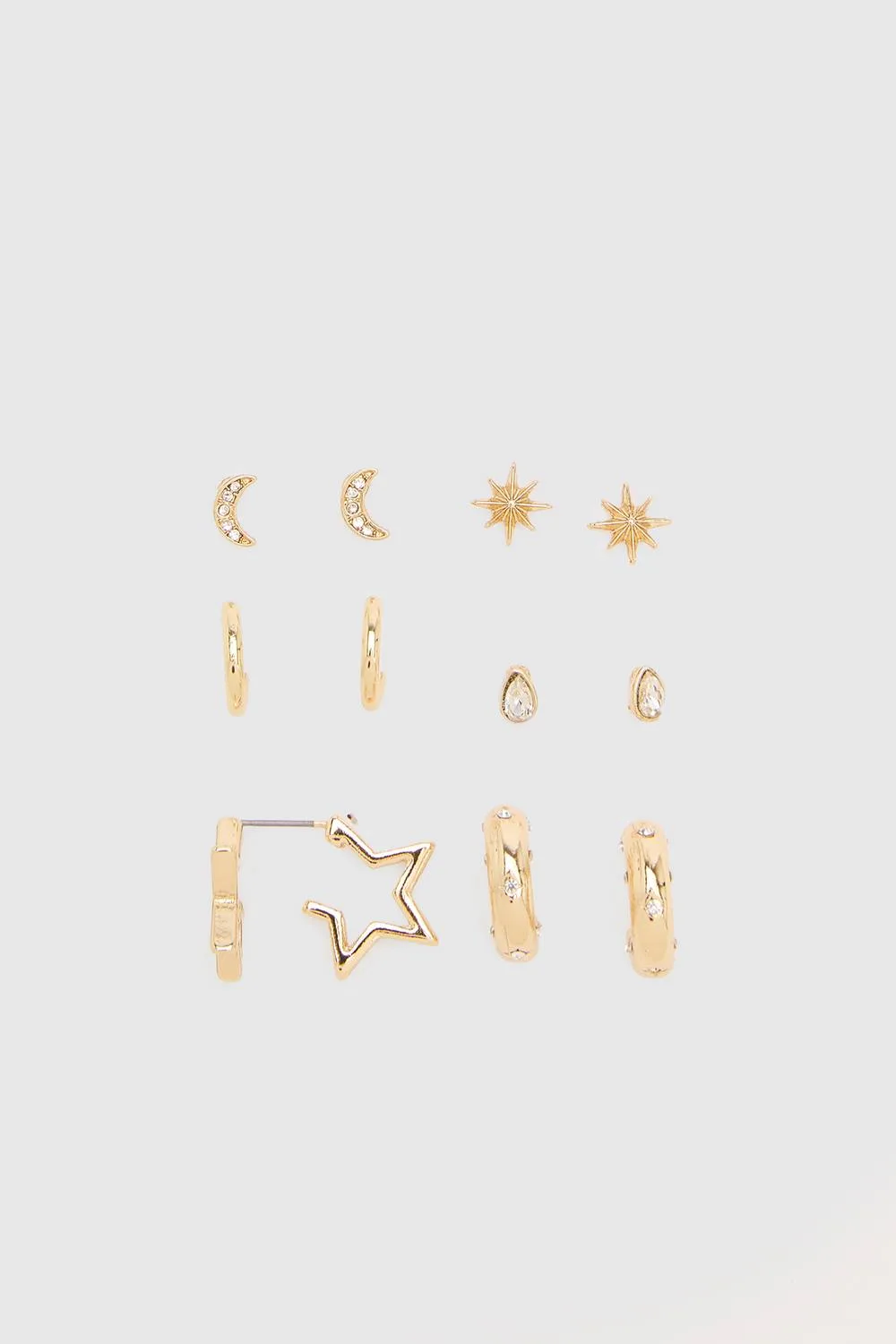 Diamante Celestial Earrings 6 Pack by boohoo