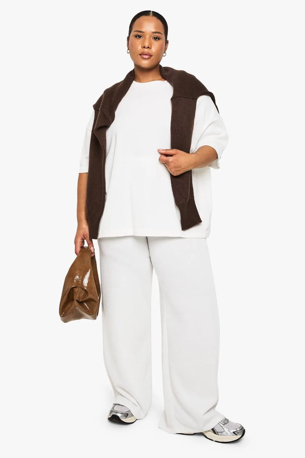 Knitted Wide Leg Trousers