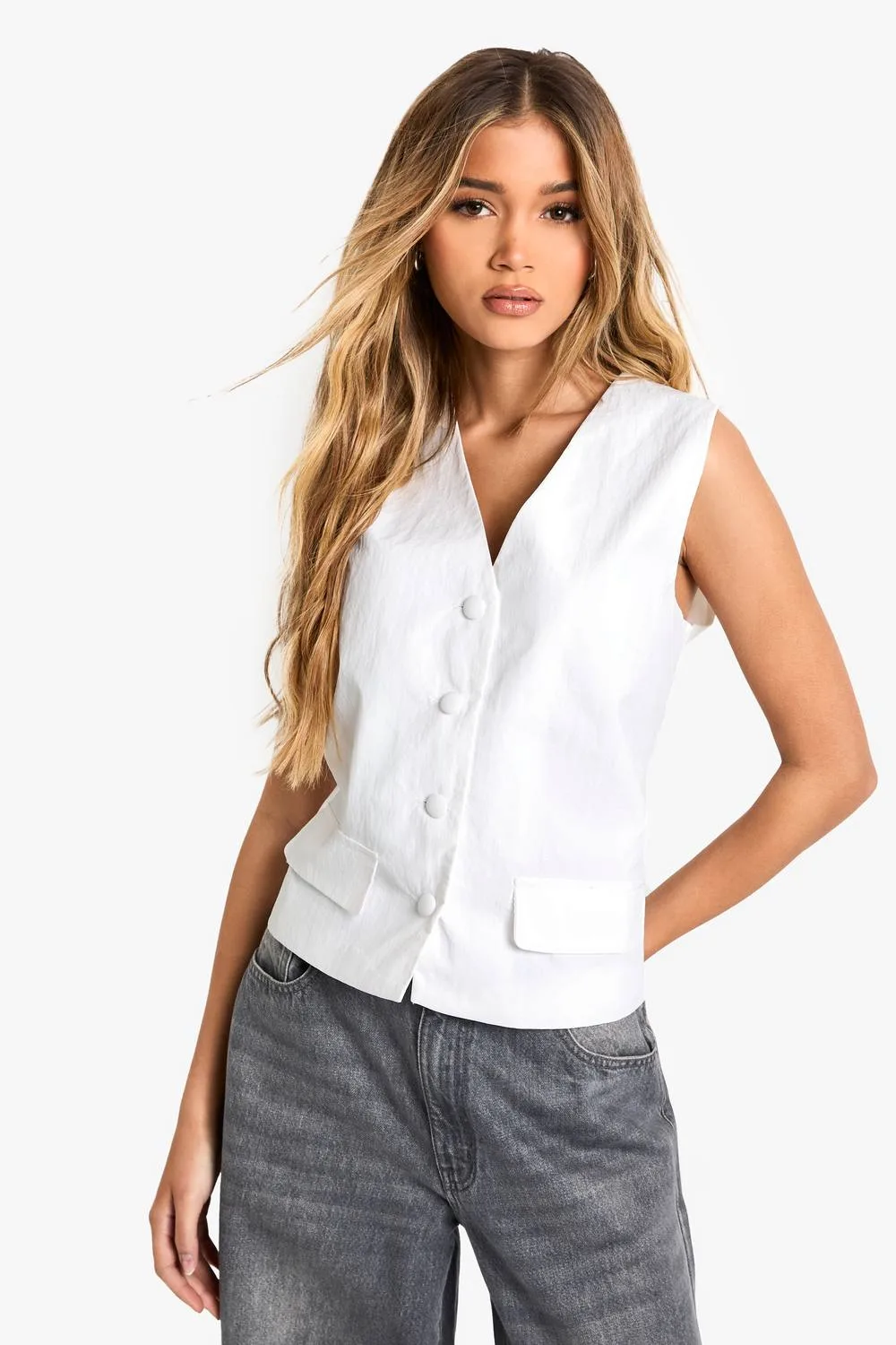 Tailored Nylon Button Waistcoat