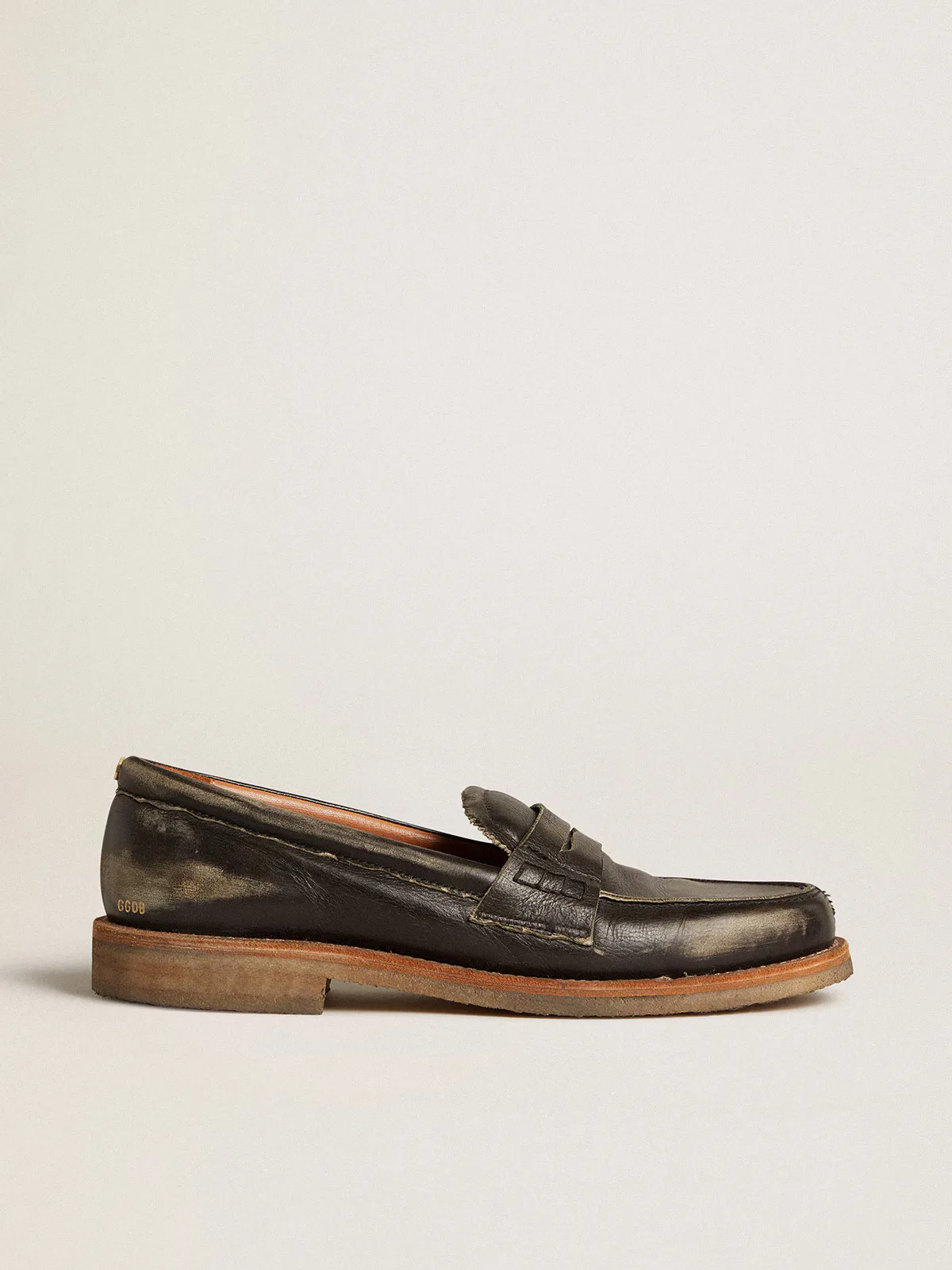 Jerry Loafer in Black Leather by Golden Goose