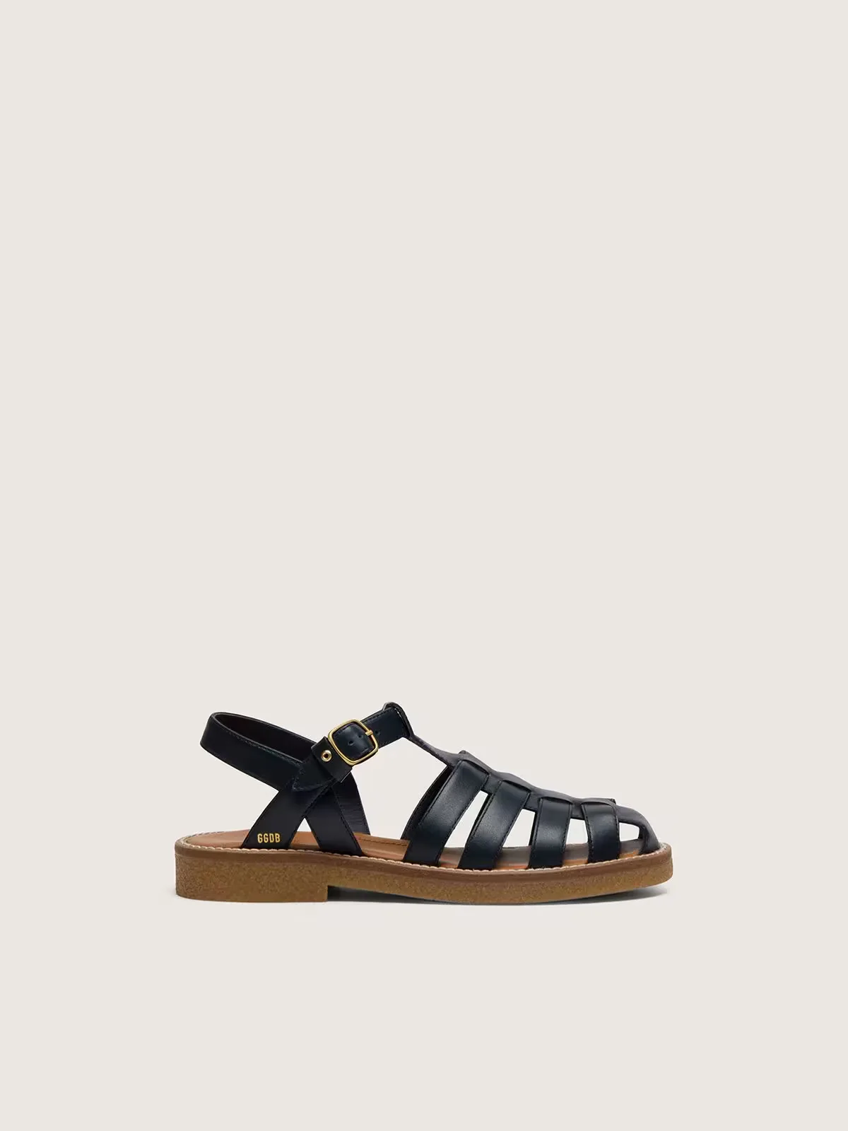 Maxime Sandals in Navy-Blue Leather by Golden Goose