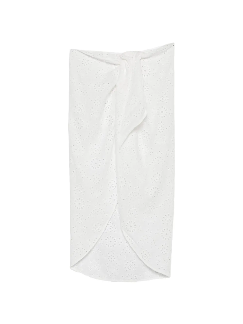 Broderie-Anglaise Wrap Midi Skirt by MC2 Saint Barth
