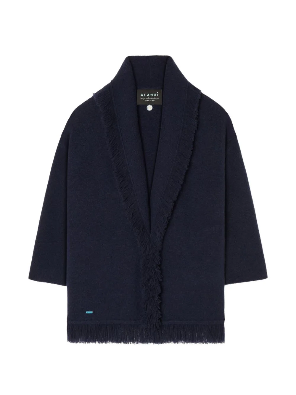Fringe-Trim Shawl-Lapel Cardigan by Alanui