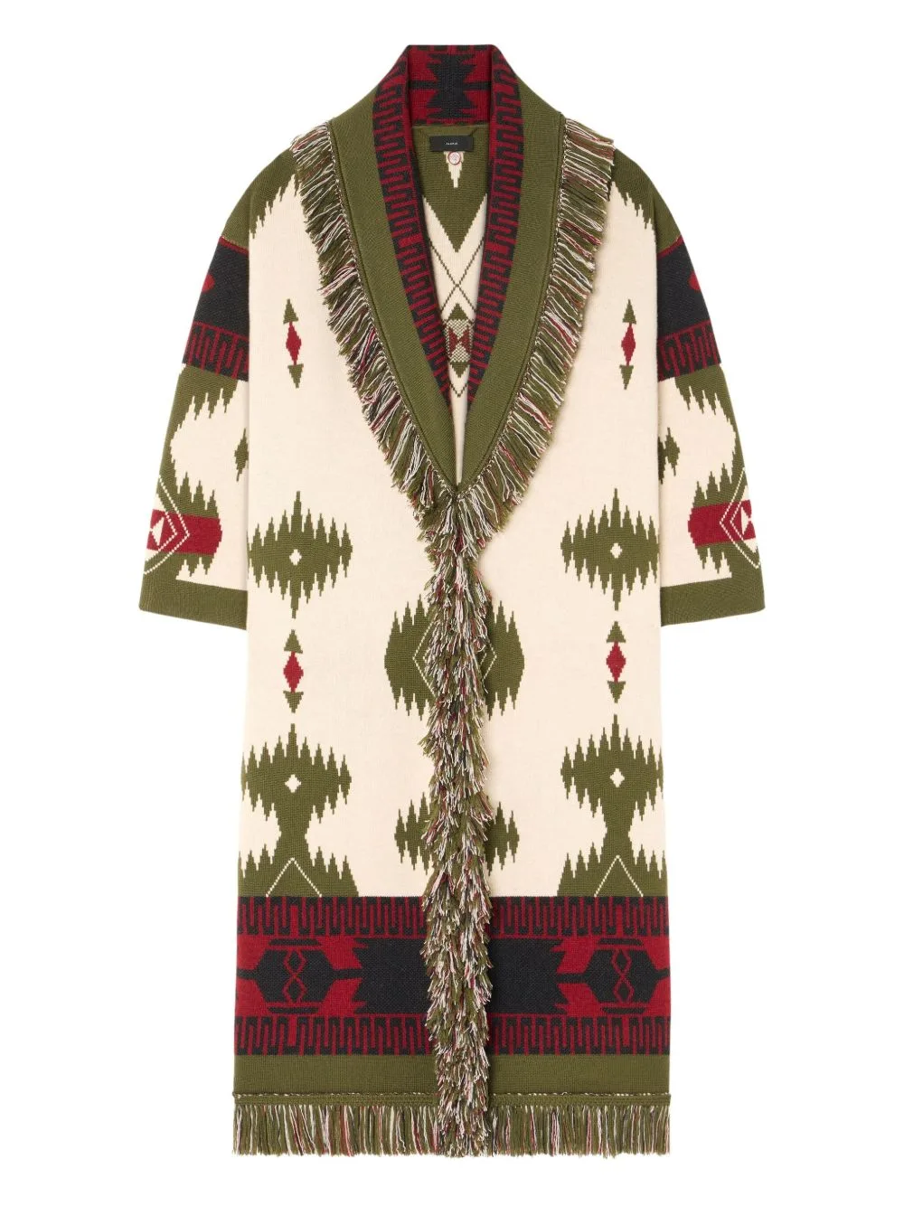Icon Jacquard Fringed Coat by Alanui