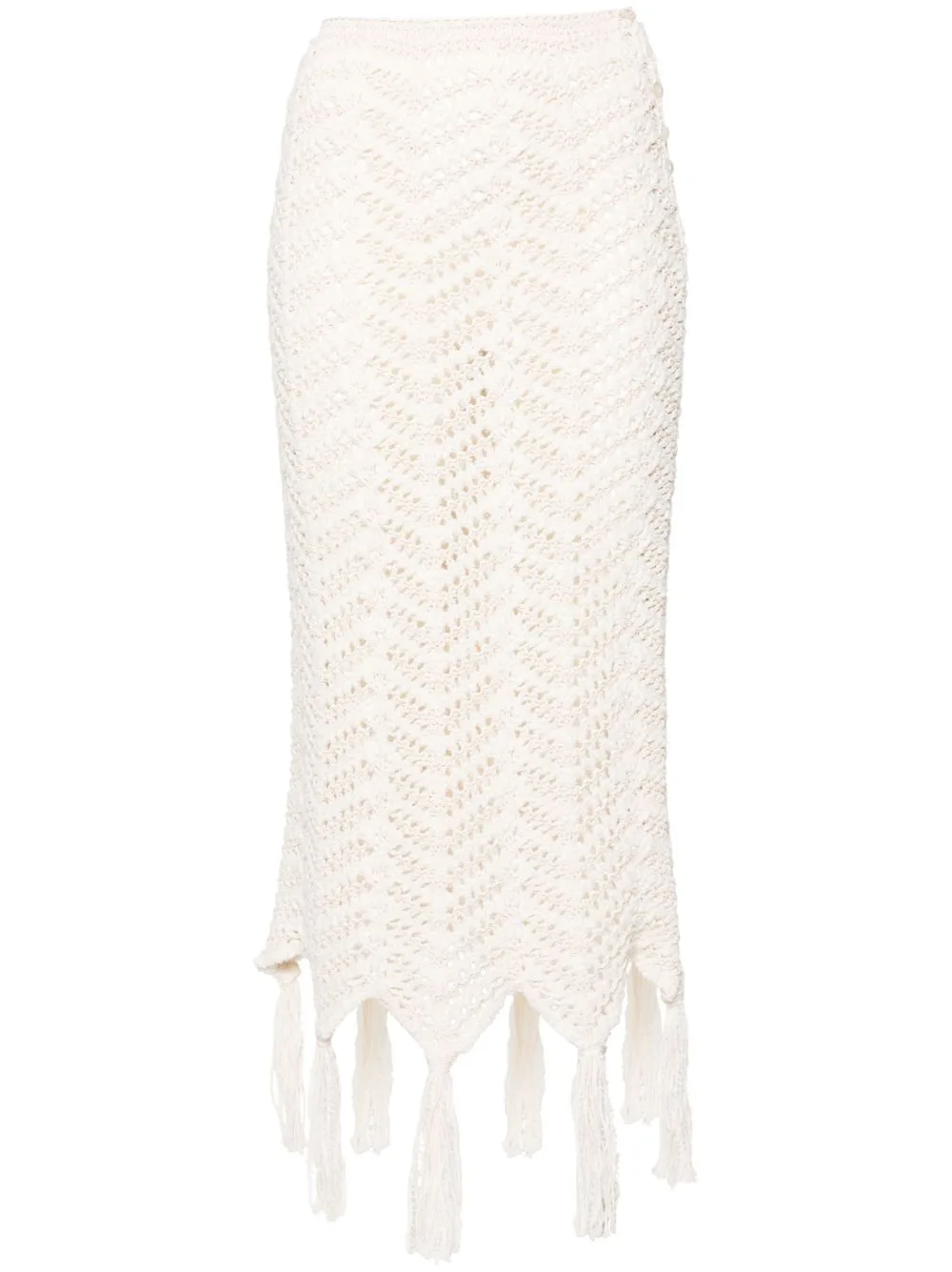 Chevron-Knit Maxi Skirt by Alanui