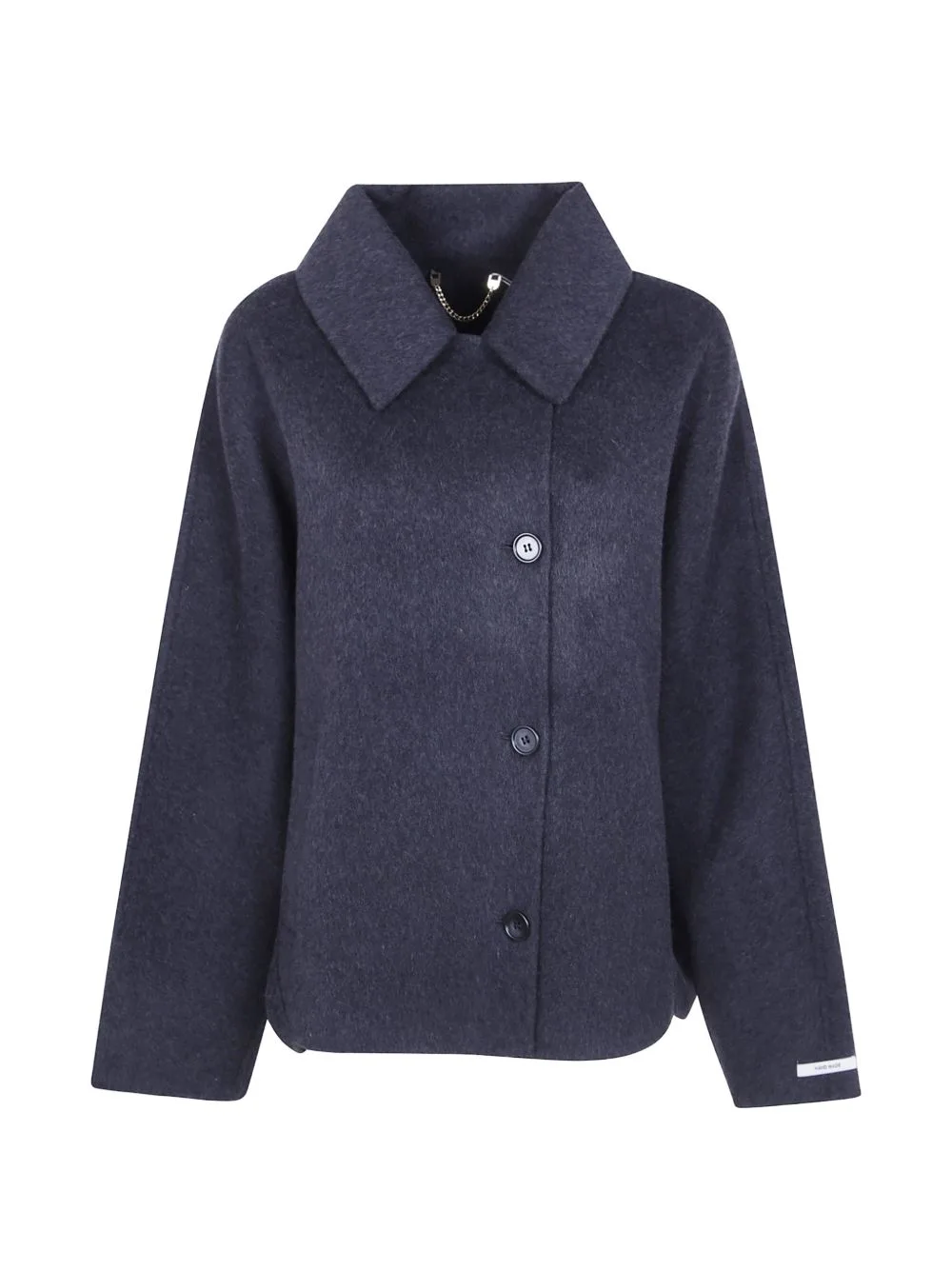 Pascale Spread-Collar Button-Up Jacket by Giovanni Paris