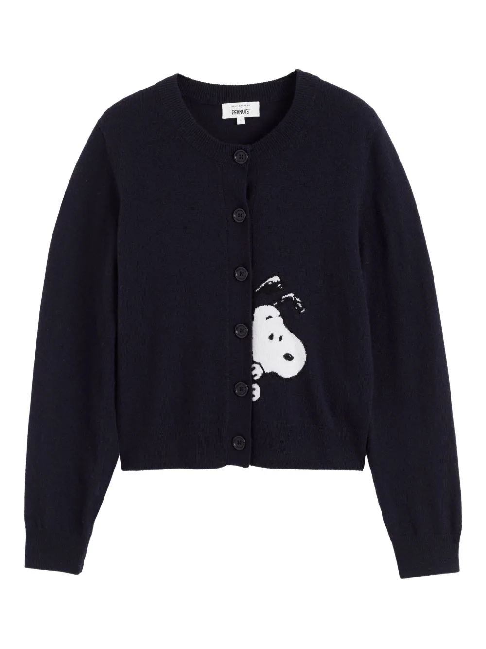 Chinti & Parker x Peanuts Snoopy Peekabow Cardigan by Chinti & Parker