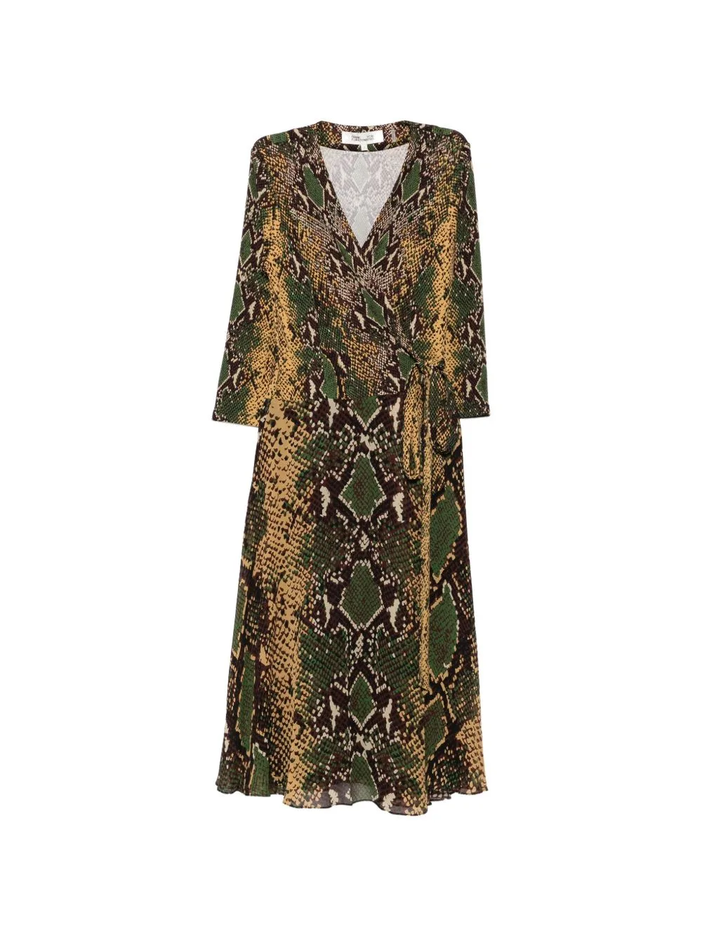 Irina Snake-Print Wrap Midi Dress by DVF Diane von Furstenberg