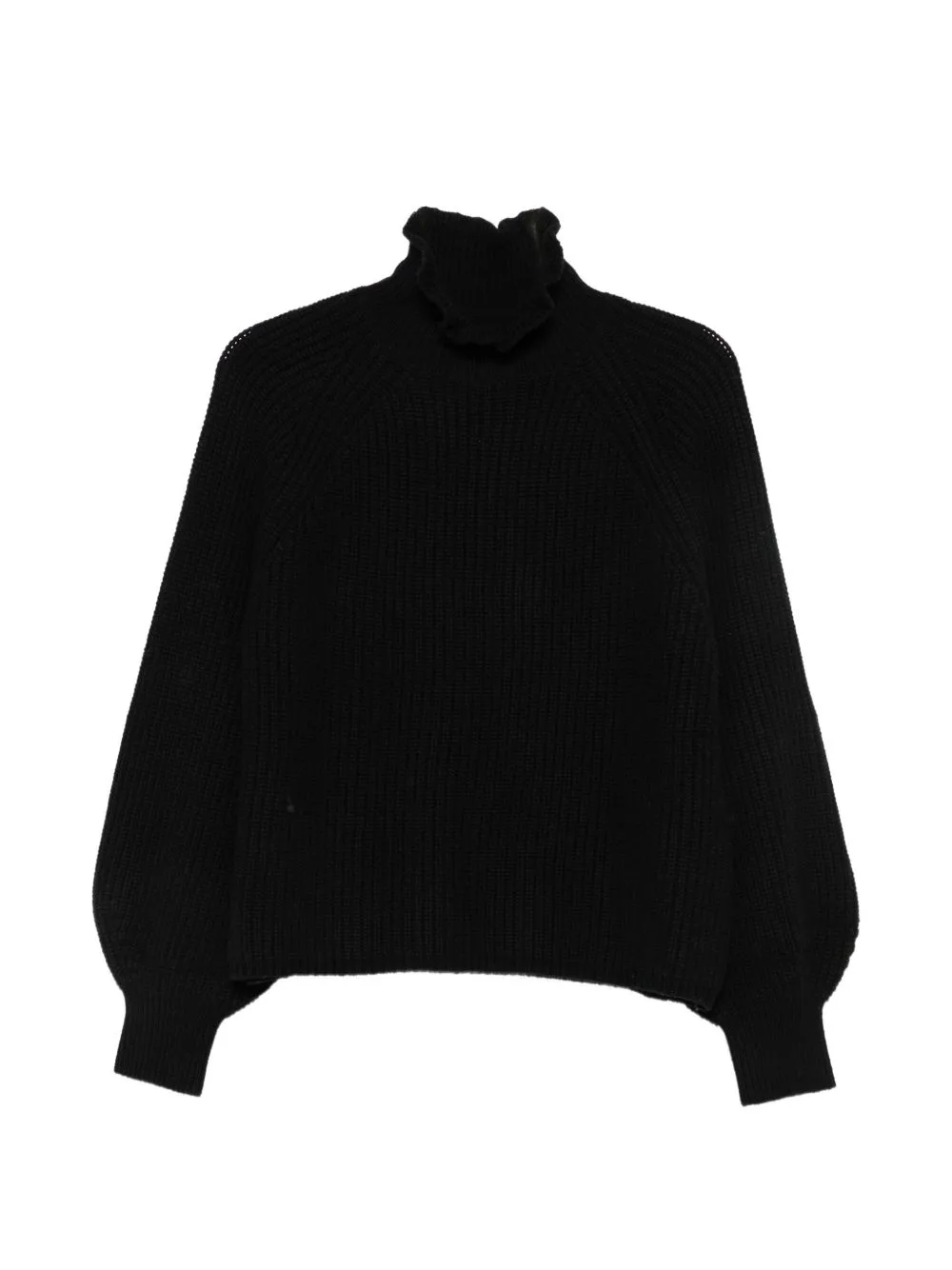 Ruffle-Trim Ribbed-Knit Sweater by Max Mara