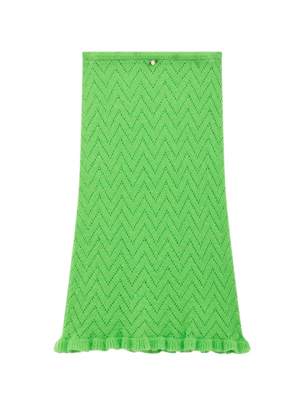 Chevron-Knit Midi Skirt