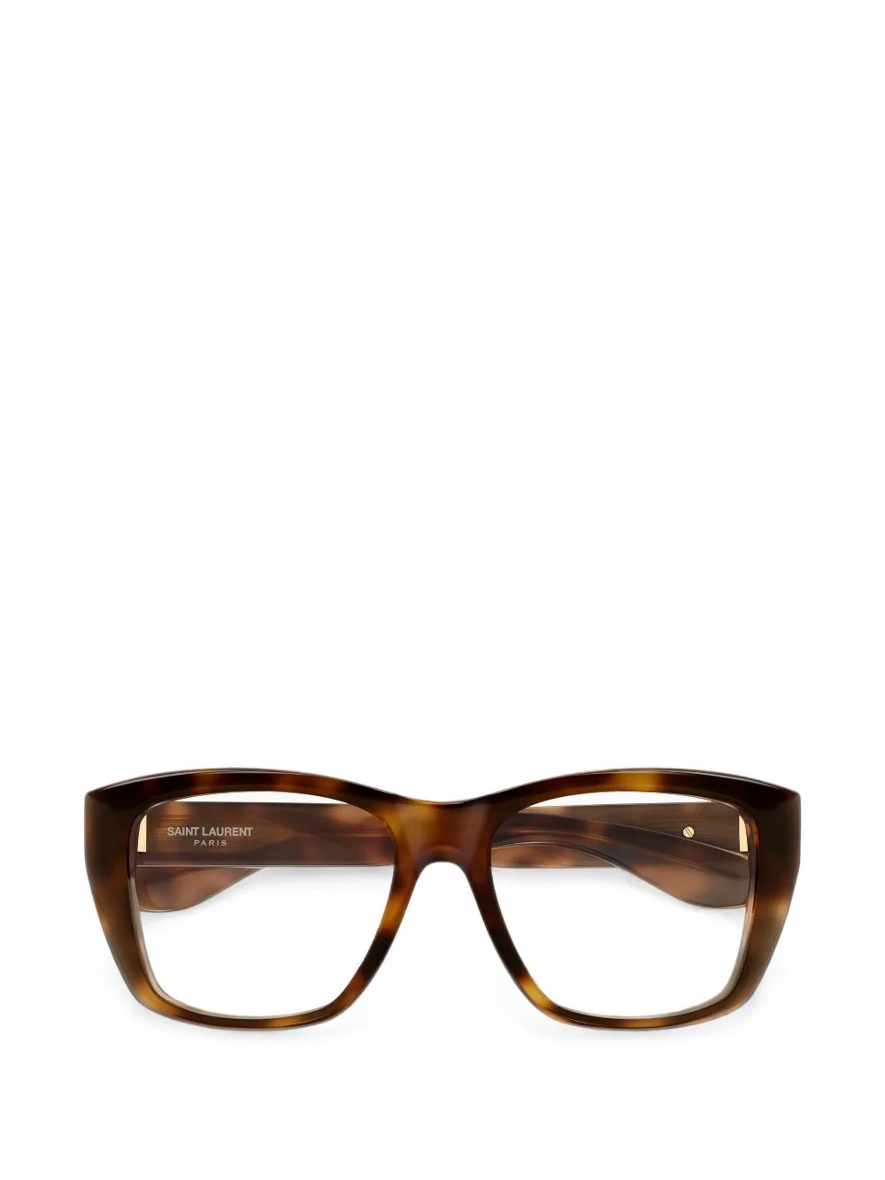 Tortoiseshell-Effect Square-Frame Glasses