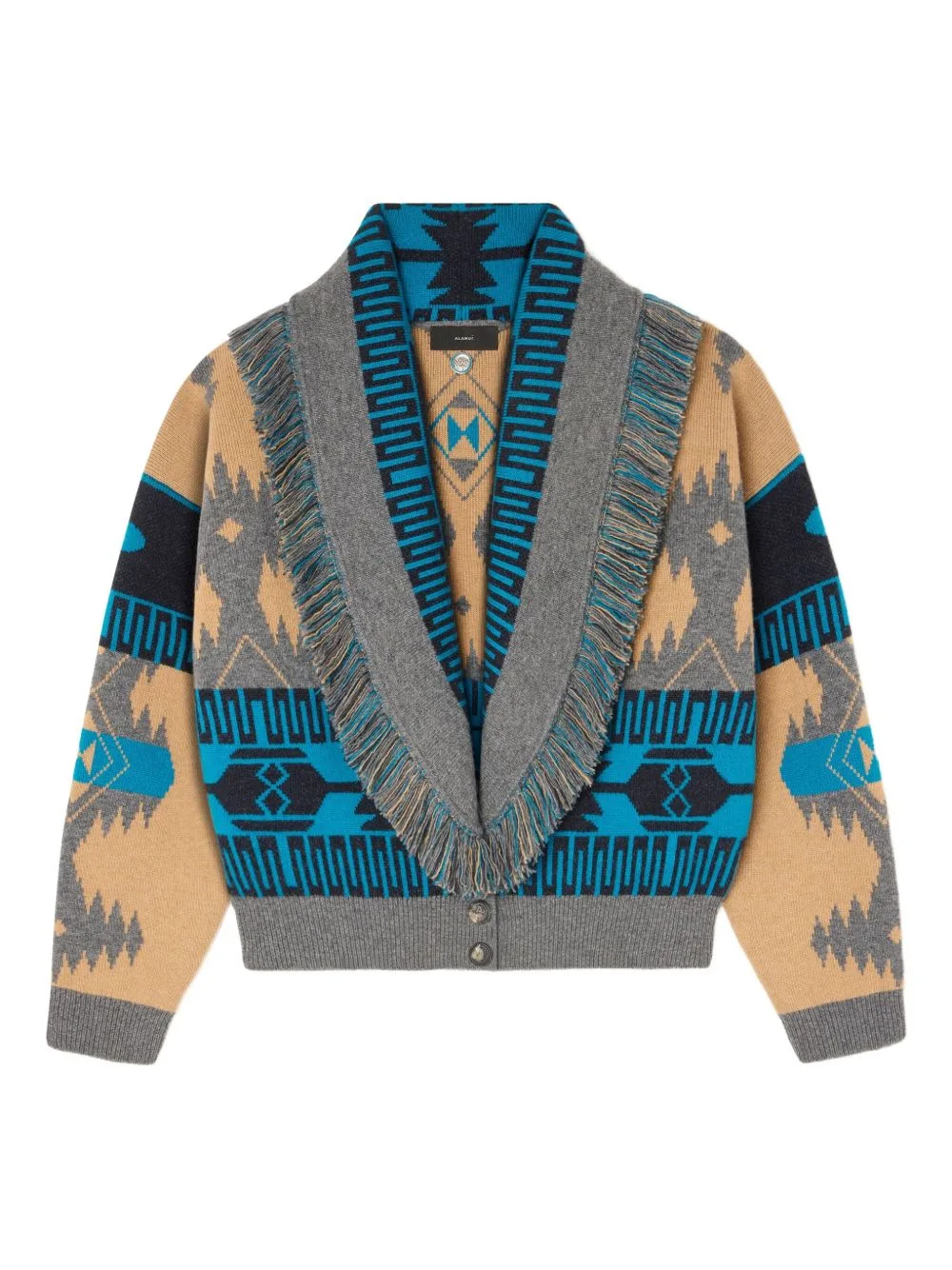 Icon Jacquard Fringe Bomber Jacket by Alanui