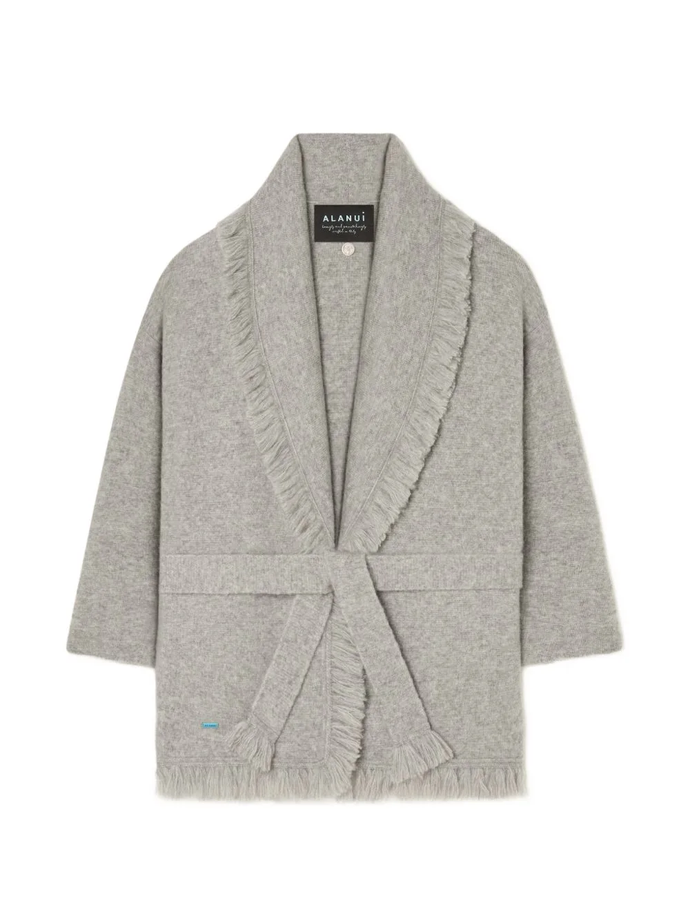 Fringed Shawl-Collar Cardigan by Alanui