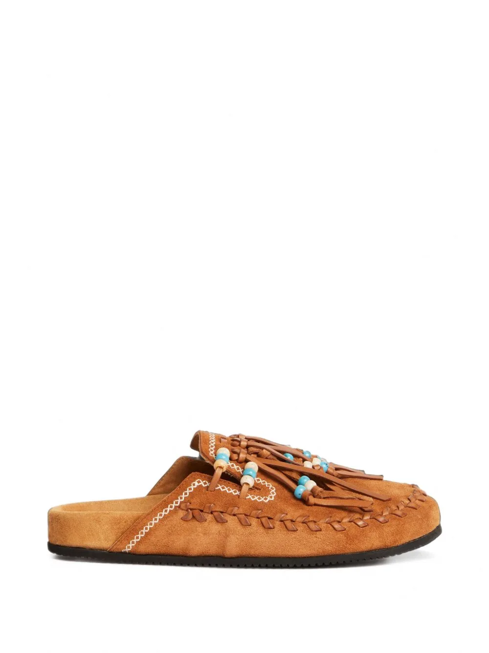 The Journey Beaded Fringed Mules by Alanui