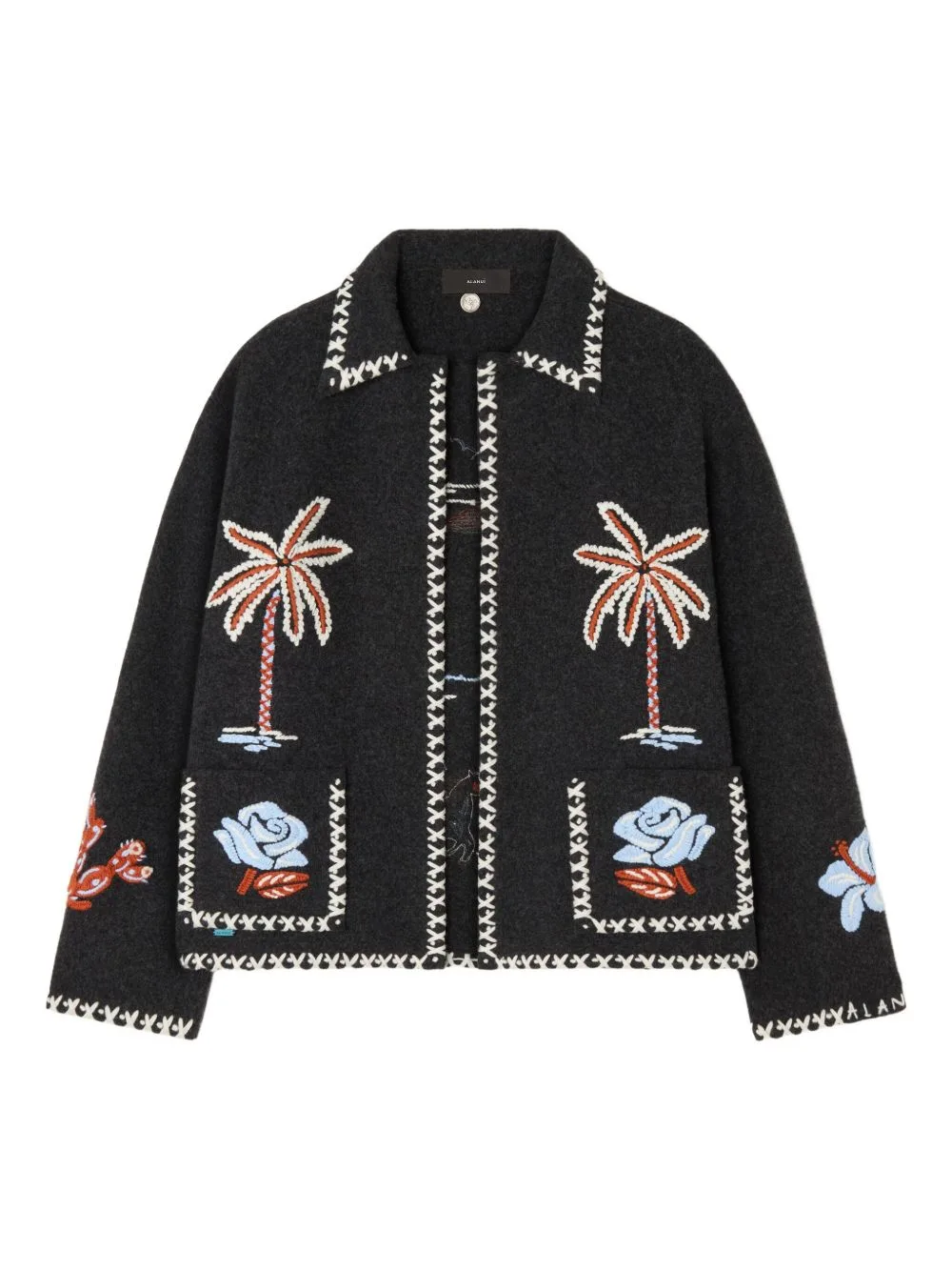 Remember Me Embroidered Palm-Tree Jacket by Alanui