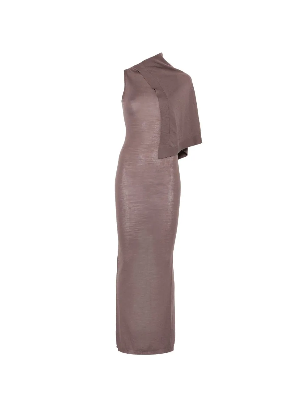 Scarf One-Shoulder Draped Maxi Dress by Rick Owens
