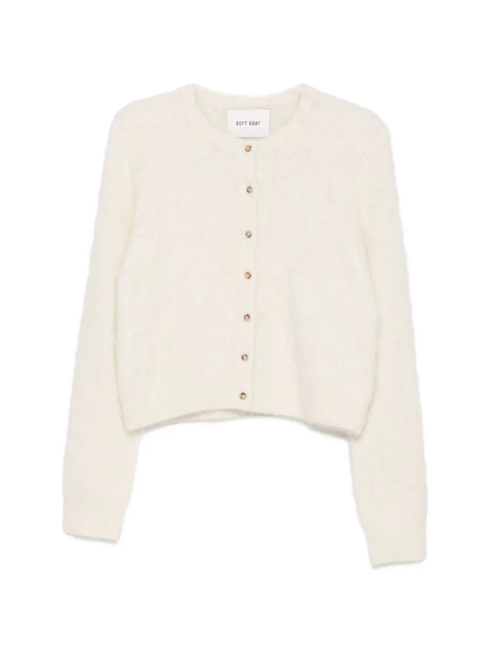 Brushed-Finish Button-Up Cardigan by Soft Goat