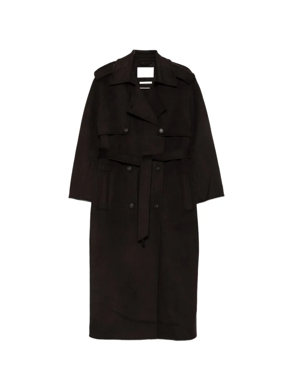 Double-Breasted Belted Coat by IVY OAK