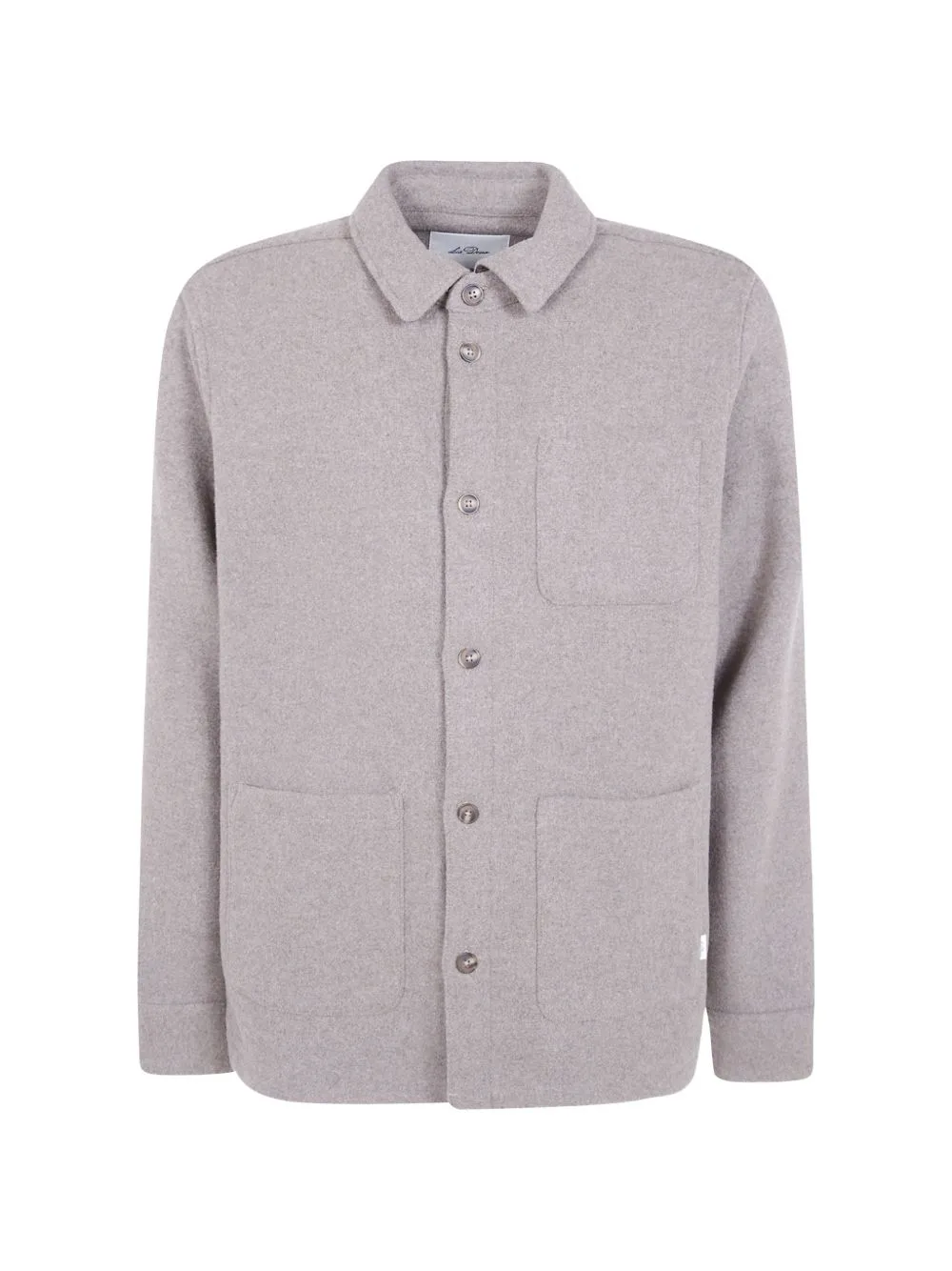 Wool Button-Up Overshirt by Les Deux