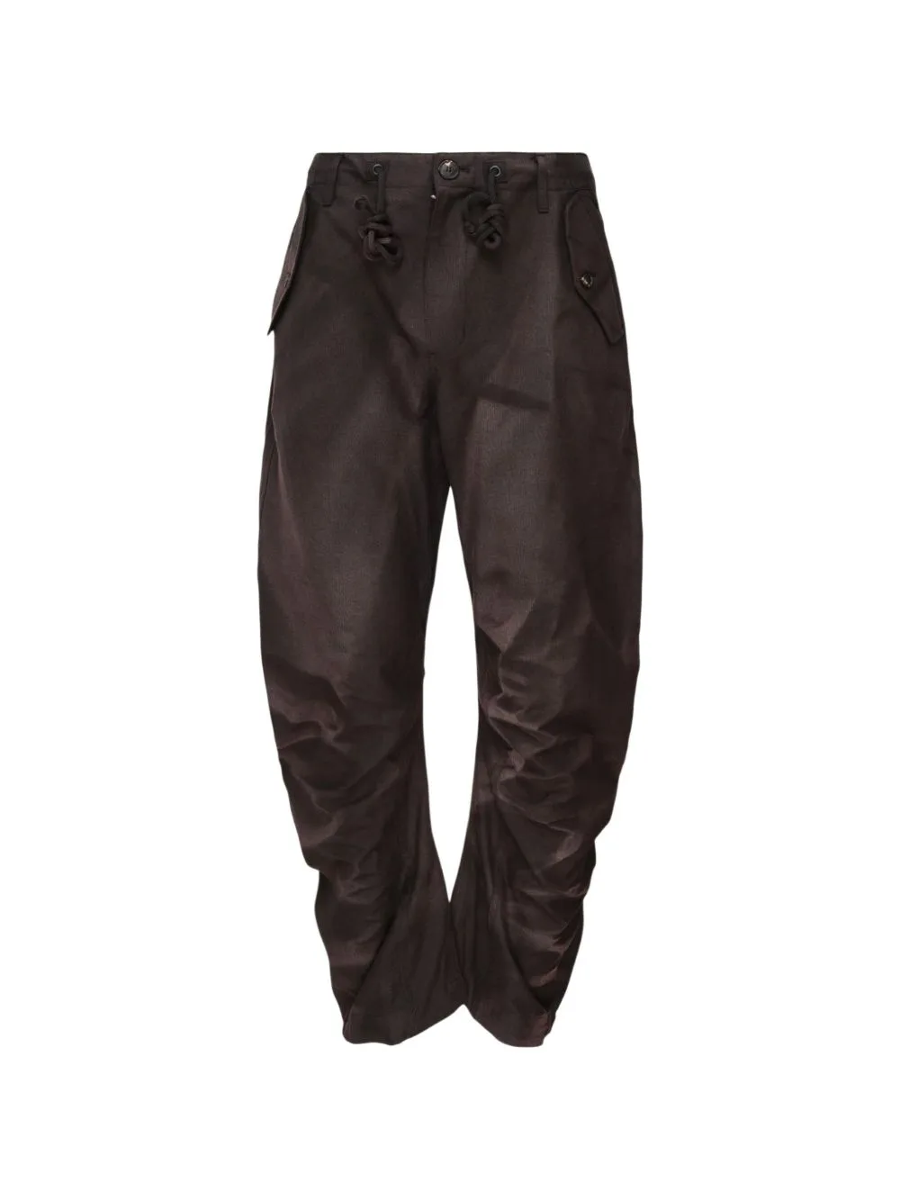Sun-Bleached Panelled Tapered Trousers by JiyongKim