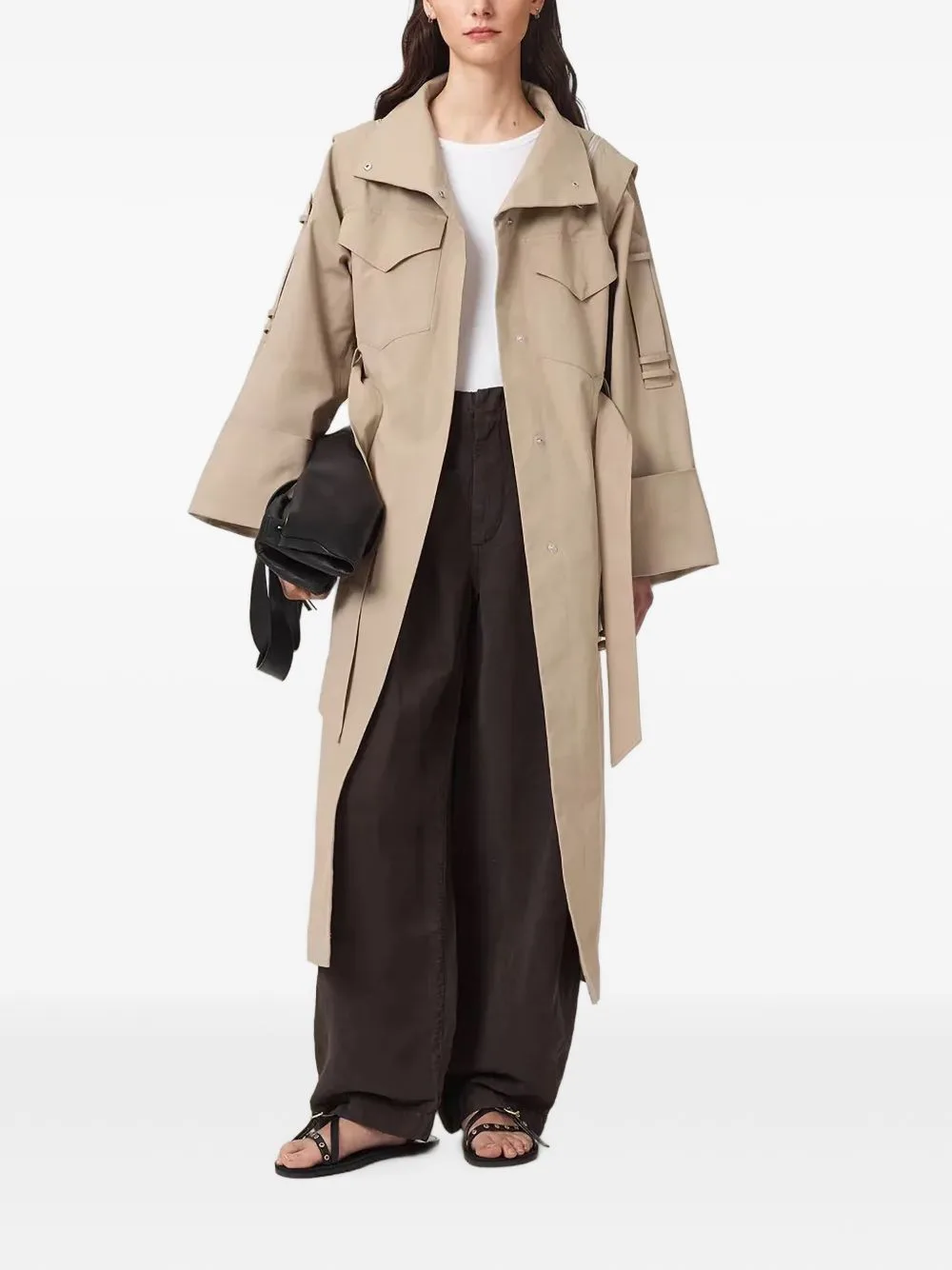 Belted Multi-Pocket Trench Coat by AllSaints