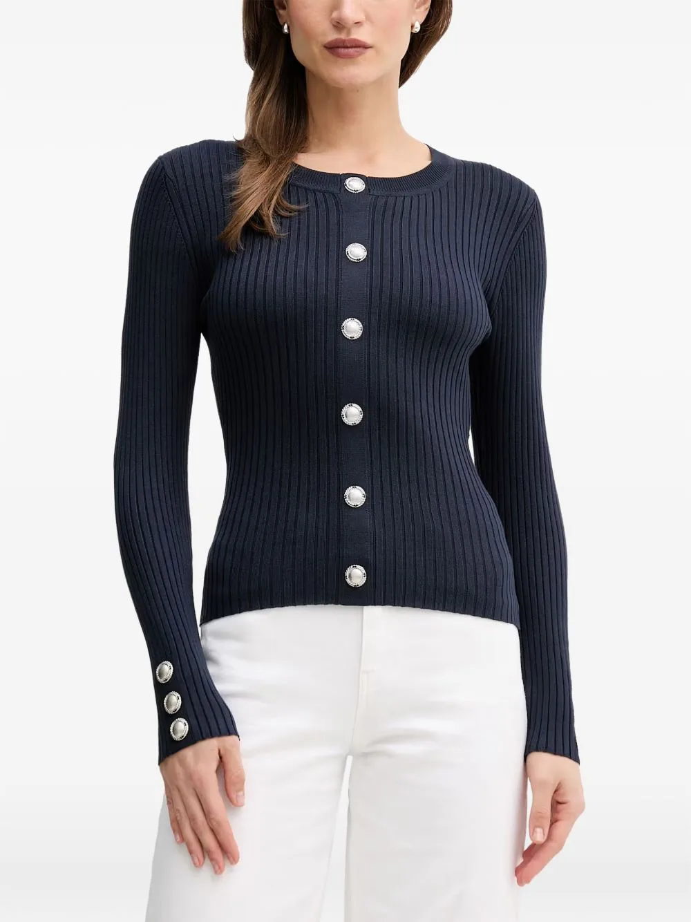 Ribbed-Knit Cardigan by Marc Aurel