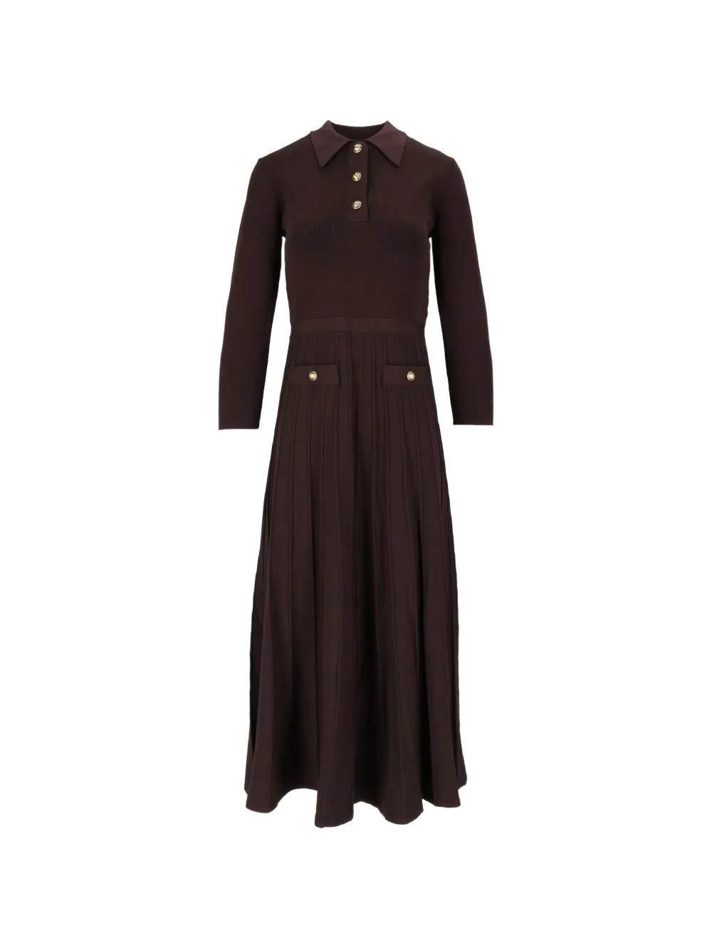 Long-Sleeves Midi Dress
