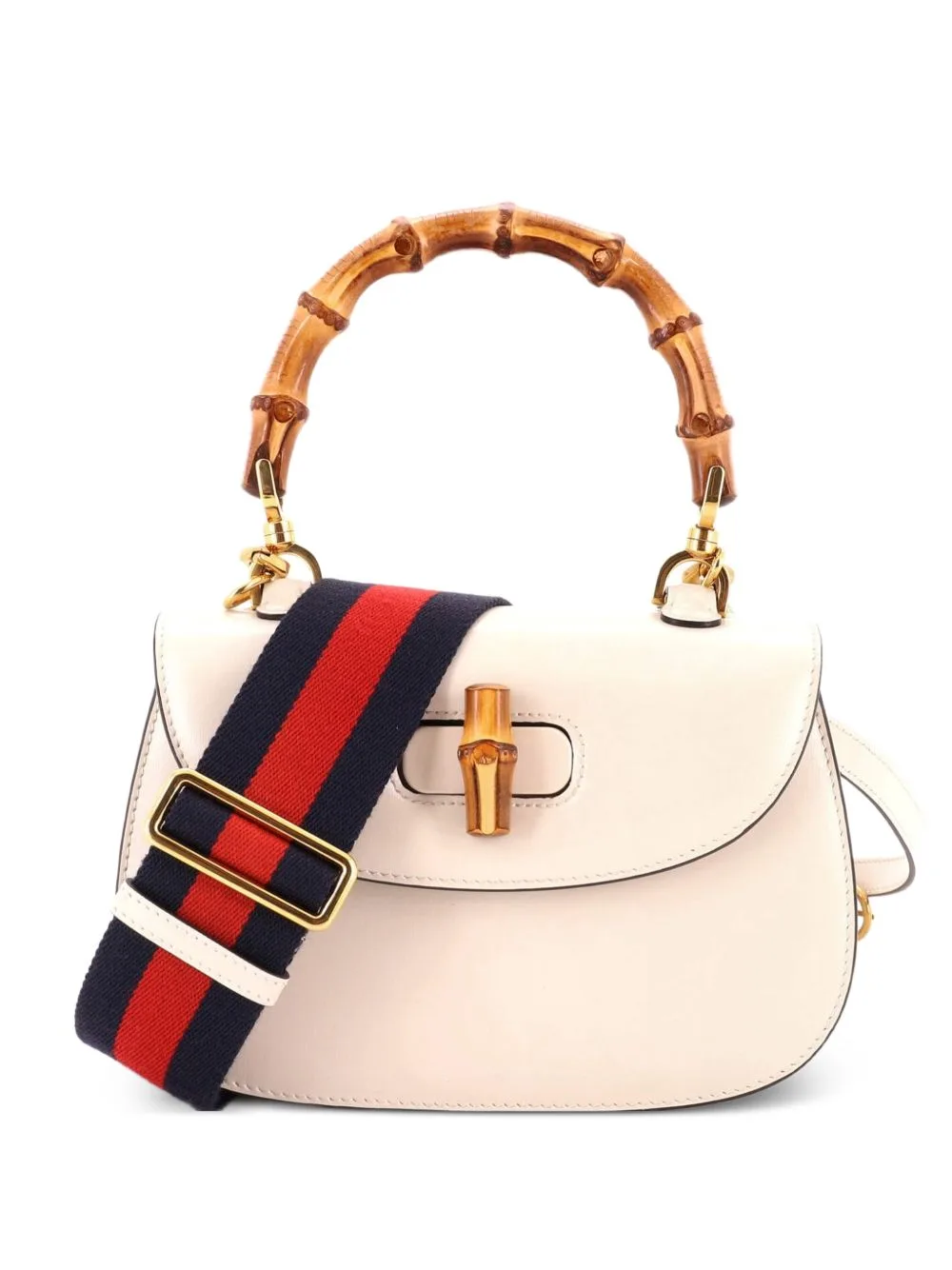 Bamboo 1947 Top Handle Bag Leather Small Satchel by Gucci Pre-Owned