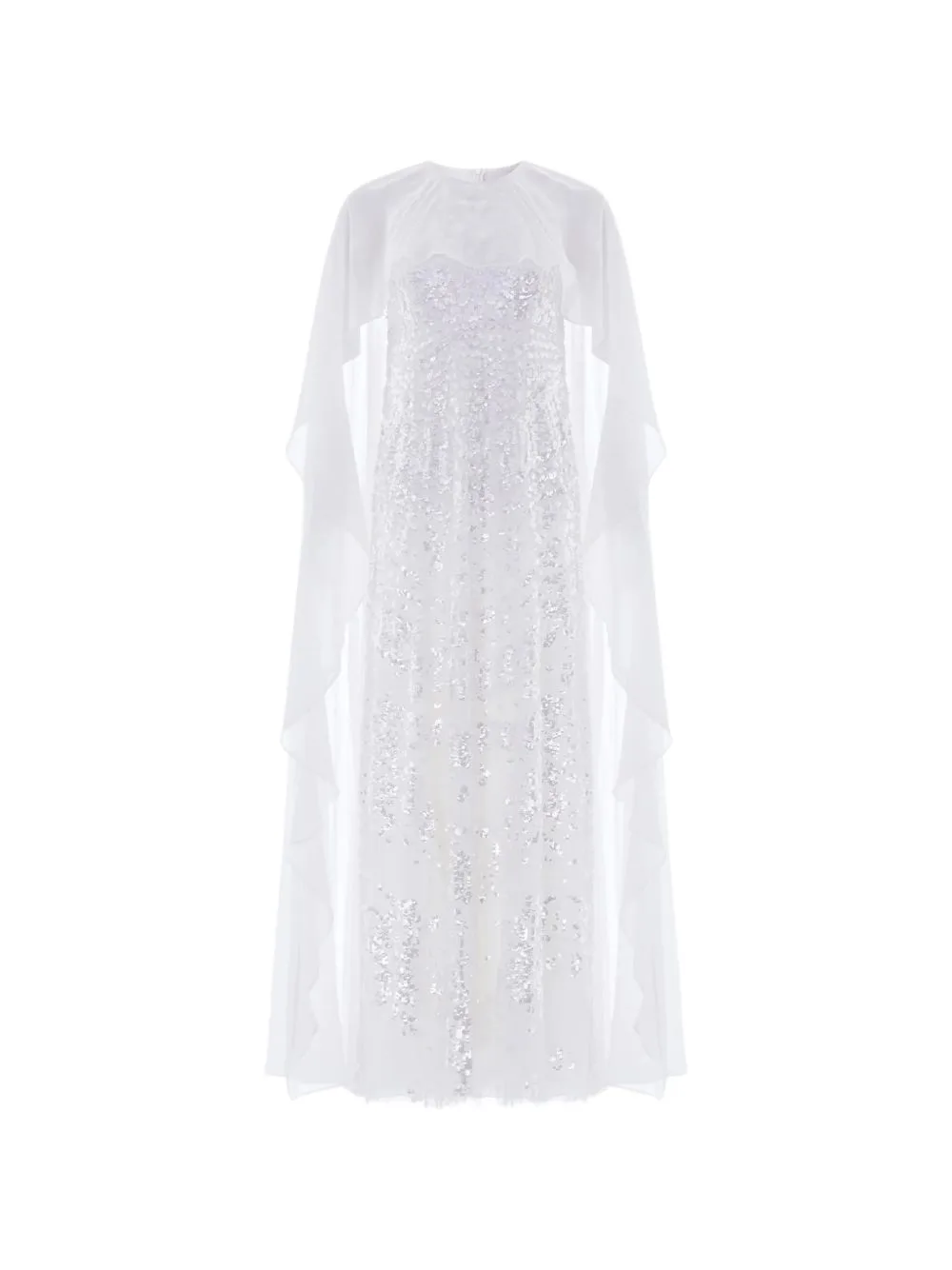 Anais Sequin-Embellished Cape Dress