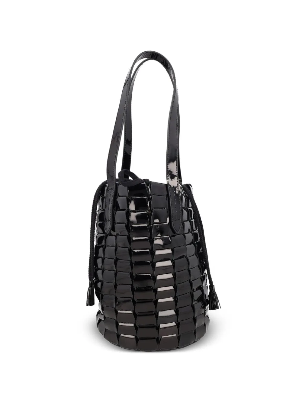 Woven-Design Leather Bucket Bag by DRAGON DIFFUSION